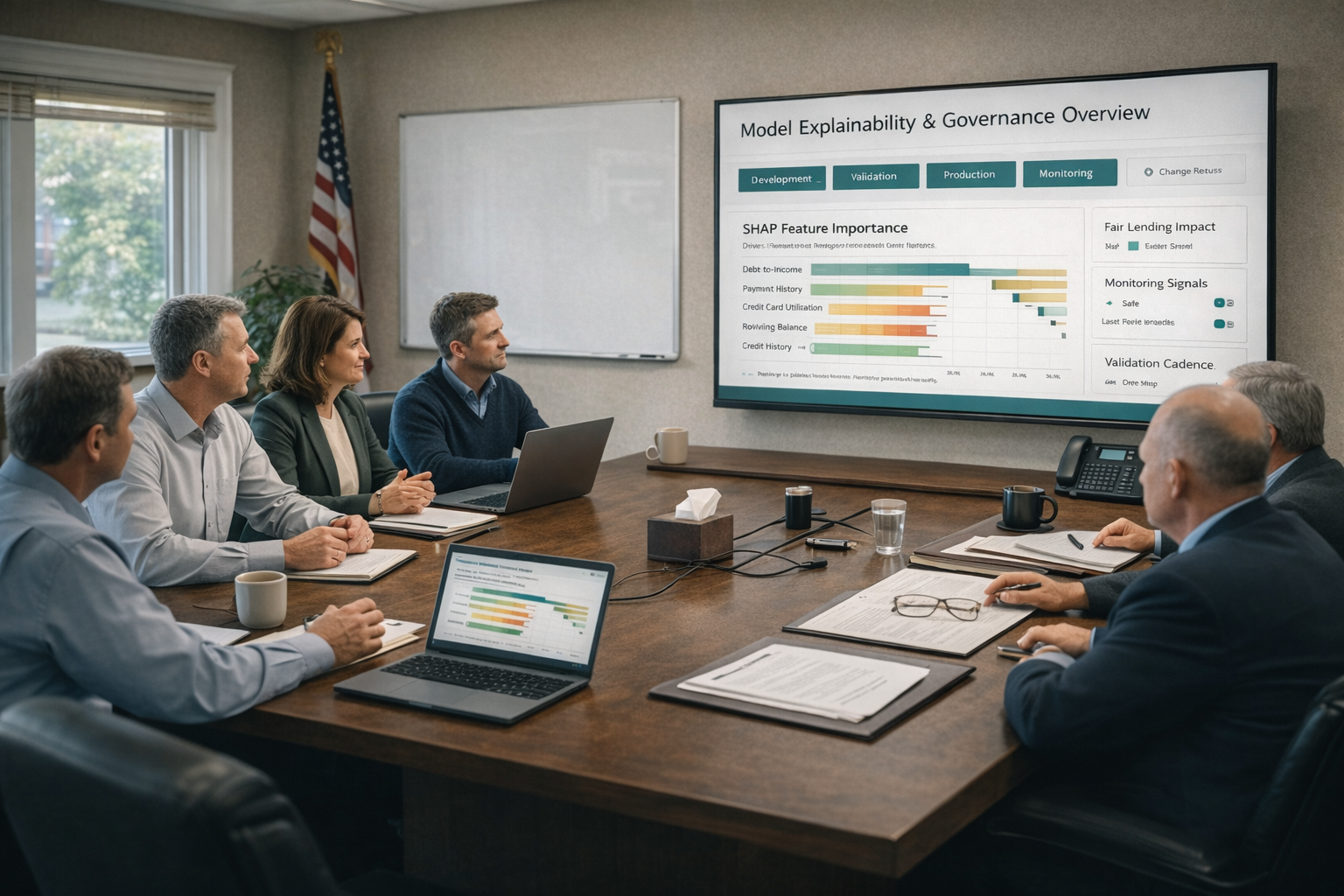 Data visualizations representing model explainability